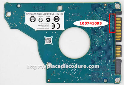 Placa de disco duro 2.5" SATA 500GB Seagate ST500LX012, PCB 100741095 - Imagen 2