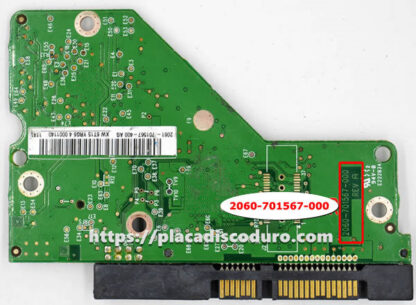 Placa de disco duro 3.5" SATA 1TB WD WD10EALS, PCB 2060-701567-000 - Imagen 2