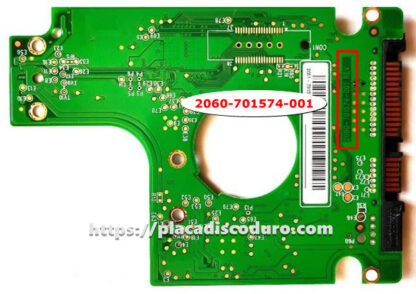 Placa de disco duro 2.5" SATA 320GB WD WD3200BJKT, PCB 2060-701574-001 - Imagen 2