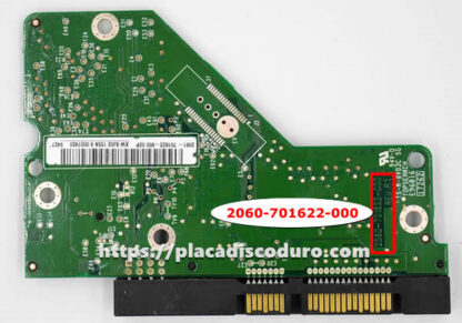 Placa de disco duro 3.5" SATA 500GB WD WD5001AALS, PCB 2060-701622-000 - Imagen 2