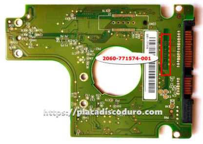 Placa de disco duro 2.5" SATA 80GB WD WD800BEVT, PCB 2060-771574-001 - Imagen 2