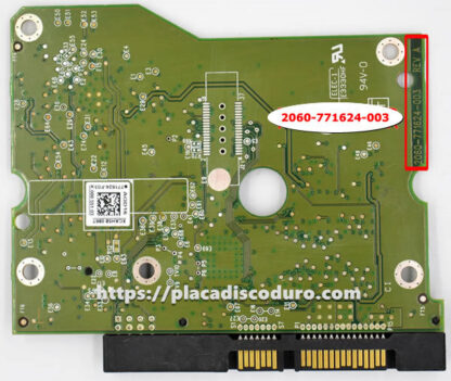 Placa de disco duro 3.5" SATA 1TB WD WD1002FAEX, PCB 2060-771624-003 - Imagen 2