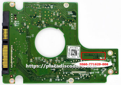 Placa de disco duro 2.5" SATA 500GB WD WD5000BPVT, PCB 2060-771629-006 - Imagen 2