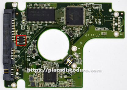 Placa de disco duro 2.5" SATA 500GB WD WD5000BPVT, PCB 2060-771692-005 - Imagen 3