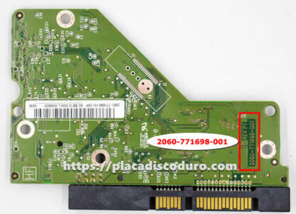 Placa de disco duro 3.5" SATA 2TB WD WD20EARS, PCB 2060-771698-001 - Imagen 2