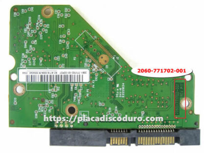 Placa de disco duro 3.5" SATA 640GB WD WD6402AAEX, PCB 2060-771702-001 - Imagen 2