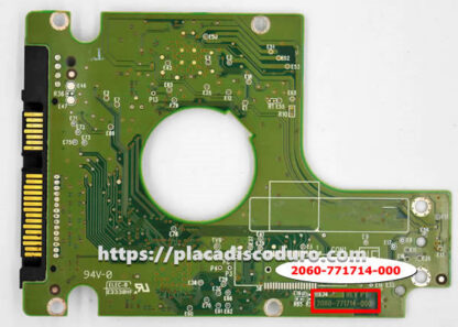 Placa de disco duro 2.5" SATA 500GB WD WD5000BEKT, PCB 2060-771714-000 - Imagen 2