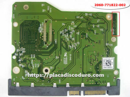 Placa de disco duro 3.5" SATA 2TB WD WD2002FAEX, PCB 2060-771822-002 - Imagen 2