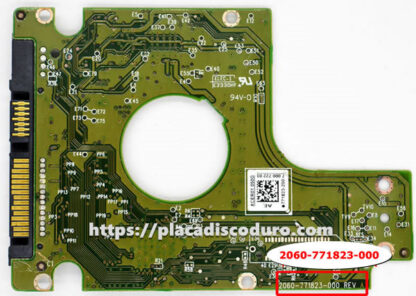 Placa de disco duro 2.5" SATA 500GB WD WD5000BPVT, PCB 2060-771823-000 - Imagen 2