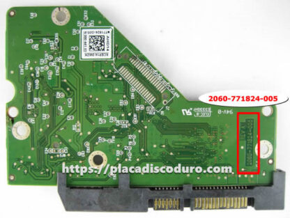 Placa de disco duro 3.5" SATA 2TB WD WD20EURS, PCB 2060-771824-005 - Imagen 2