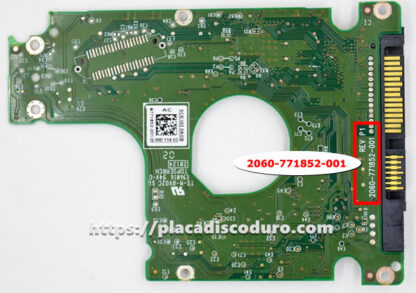 Placa de disco duro 2.5" SATA 320GB WD WD3200LPVT, PCB 2060-771852-001 - Imagen 2