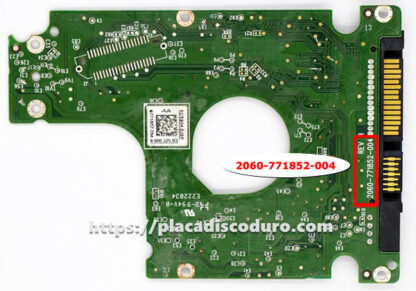 Placa de disco duro 2.5" SATA 320GB WD WD3200LPVT, PCB 2060-771852-004 - Imagen 2