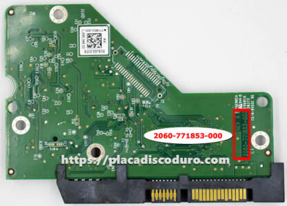 Placa de disco duro 3.5" SATA 2TB WD WD20EARX, PCB 2060-771853-000 - Imagen 2