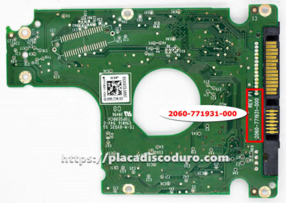 Placa de disco duro 2.5" SATA 320GB WD WD3200LPVX, PCB 2060-771931-000 - Imagen 2