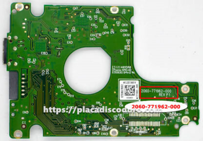 Placa de disco duro 2.5" SATA 500GB WD WD5000LPVT, PCB 2060-771962-000 - Imagen 2