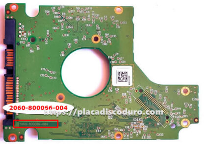 Placa de disco duro 2.5" SATA 1TB WD WD10SPZX, PCB 2060-800066-004 - Imagen 2