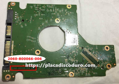 Placa de disco duro 2.5" SATA 1TB WD WD10SPZX, PCB 2060-800066-006 - Imagen 2